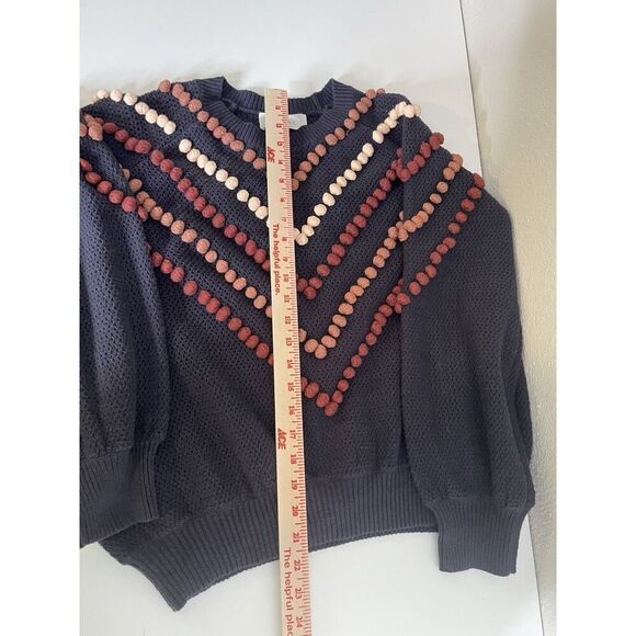 The Great Size M 2 Amilia's Pom Pom Trim Sweater Greys Anatomy Blue - Picture 9 of 9